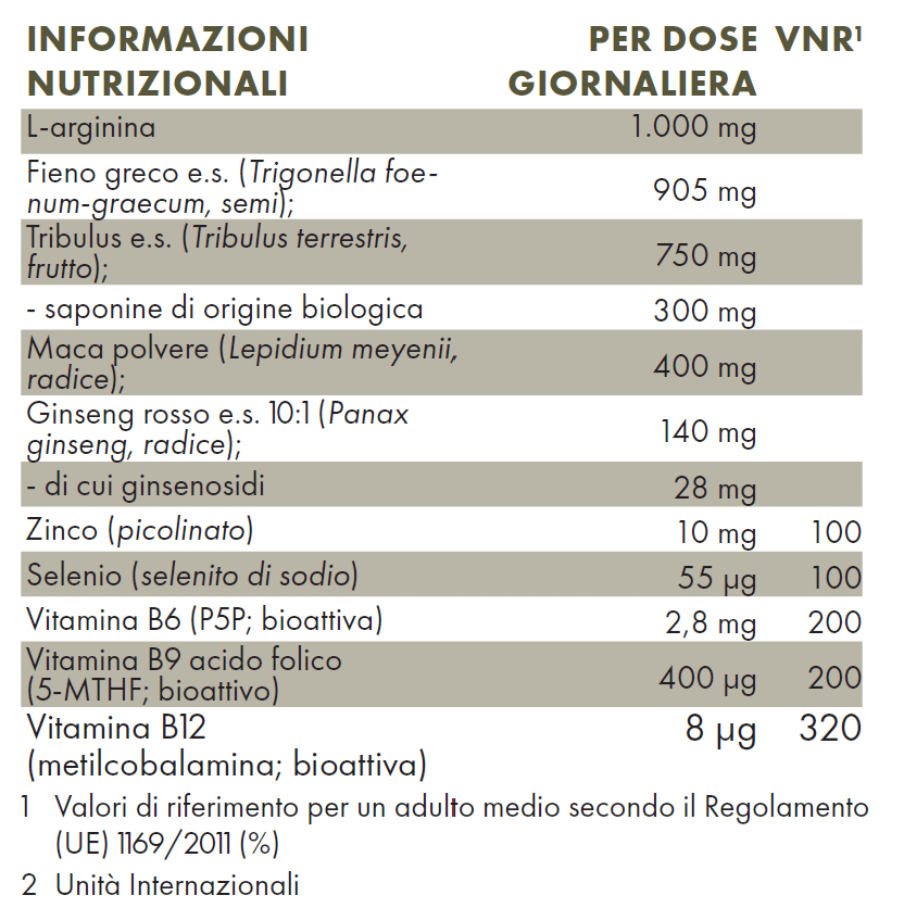 Pacchetto uomo 180 capsule HPMC formato 00 (confezione da 3 mesi)