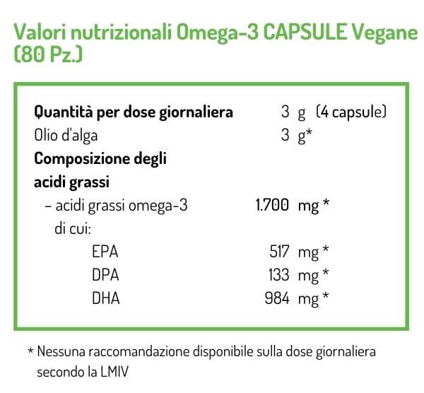 Omega 3 Vegano 80 capsule (dose per 20 giorni)