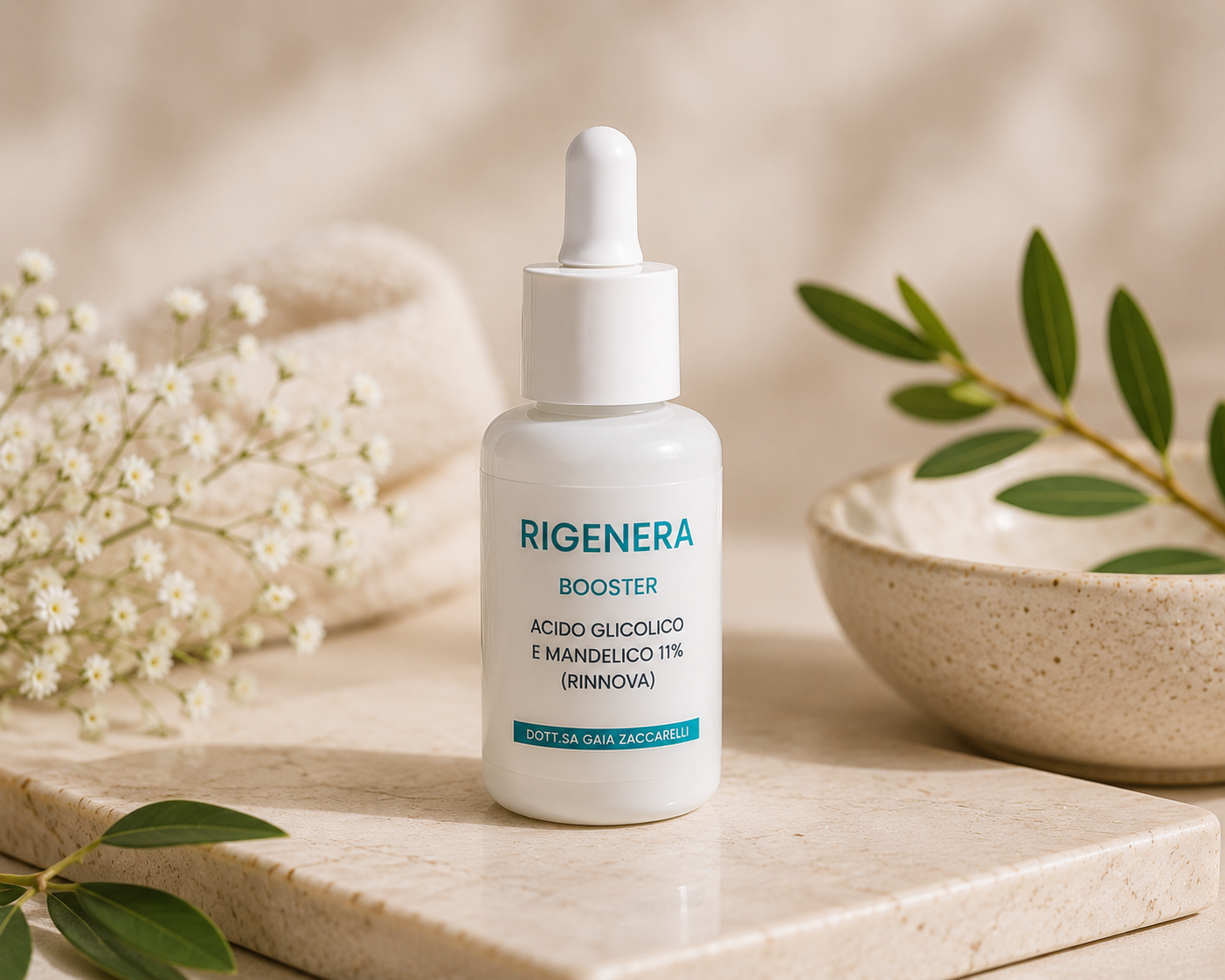 booster acido glicolico e mandelico 11 rinnova rigenera siero viso esfoliante rinnovatore pelle skincare anti imperfezioni glow skin dottoressa gaia zaccarelli