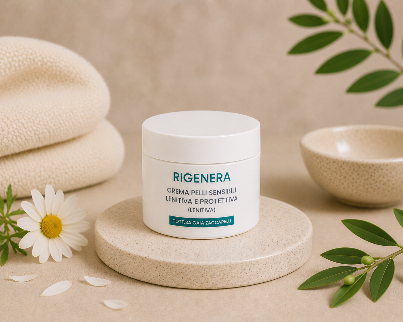 crema pelli sensibili lenitiva e protettiva rigenera vasetto skincare pelle delicata trattamento viso idratante benessere cutaneo dottoressa gaia zaccarelli
