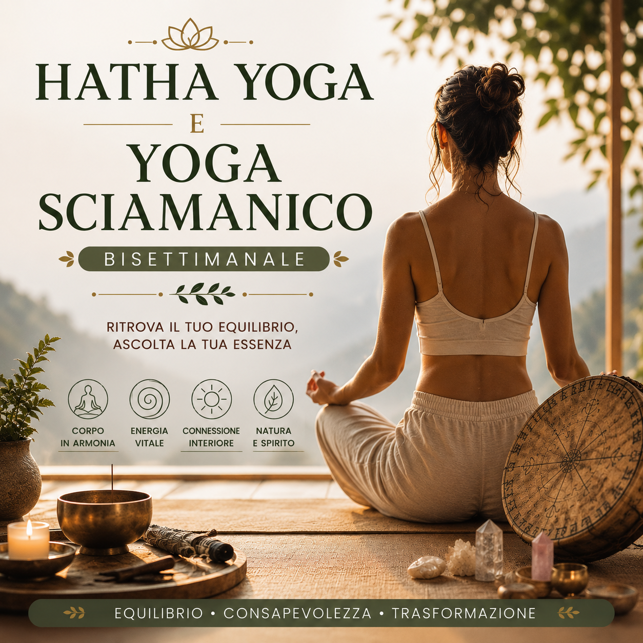 hatha yoga e yoga sciamanico bisettimanale modena meditazione benessere olistico equilibrio energia consapevolezza rilassamento