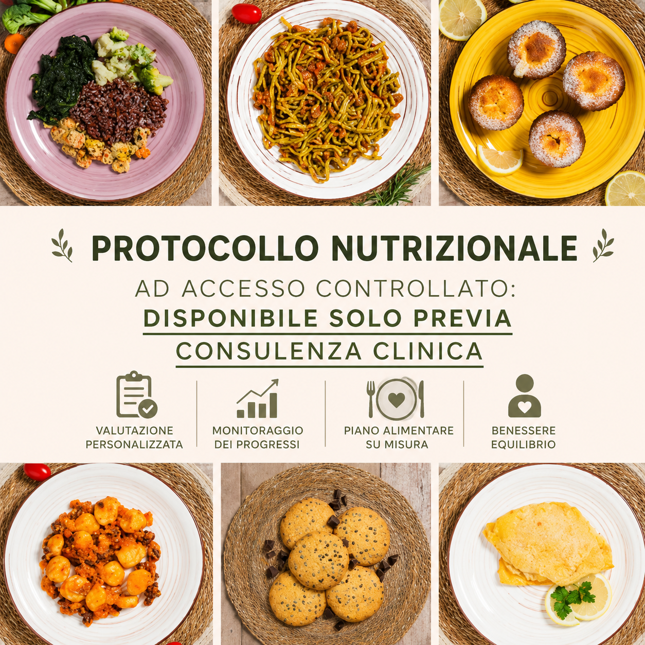 protocollo nutrizionale ad accesso controllato disponibile previa consulenza clinica con piano alimentare personalizzato e monitoraggio progressi