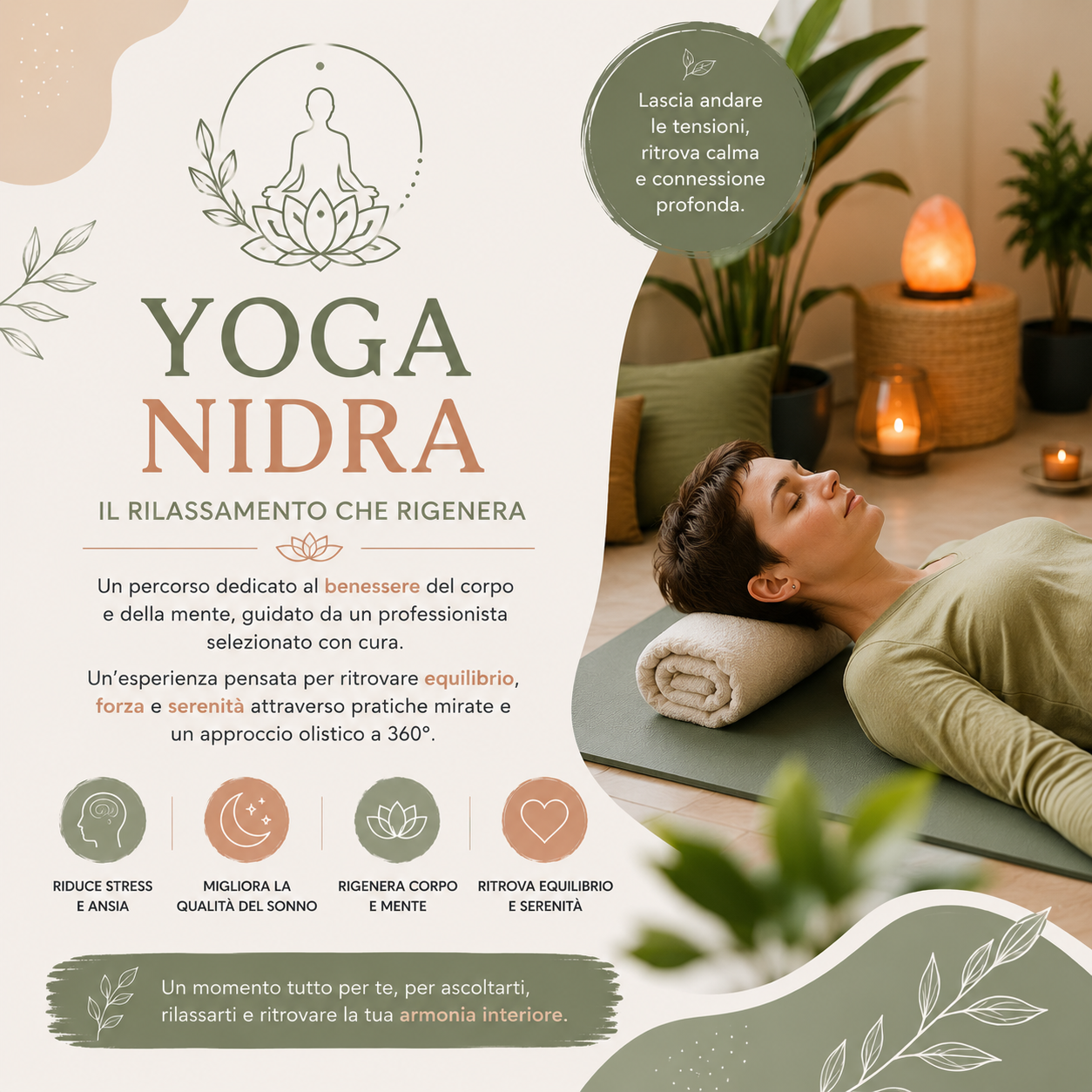 yoga nidra rilassamento profondo meditazione guidata benessere equilibrio mentale respirazione consapevolezza modena