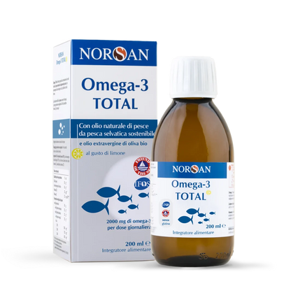 Omega 3 Total Olio di pesce liquido con vitamina D
