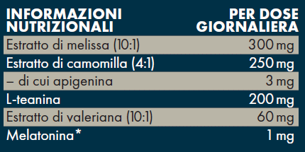 Dormibene – Valeriana, Melatonina, Camomilla e Melissa | 60 capsule