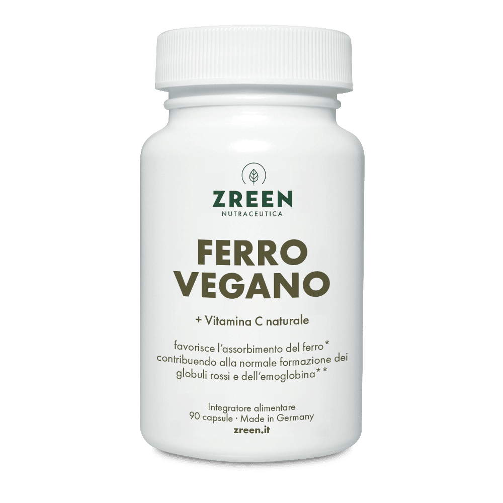 Ferro Vegano + Vitamina C Naturale – 90 Capsule (1 mese)