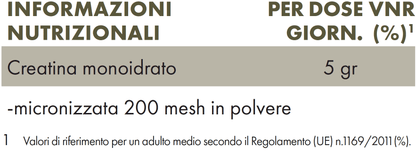 Creatina Monoidrato Micronizzata