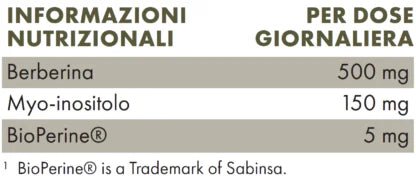 Berberina 500 — Mio-inositolo e Piperina